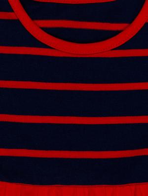 round neck striped top - 16553057 - Standard Image - 3