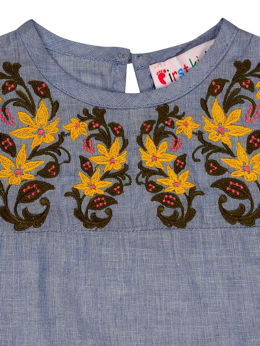 frill trim floral embroidered top - 16553059 - Zoom Image - 3