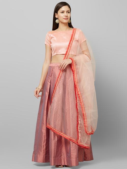 solid flared lehenga - 16554791 - Very Small Image - 1