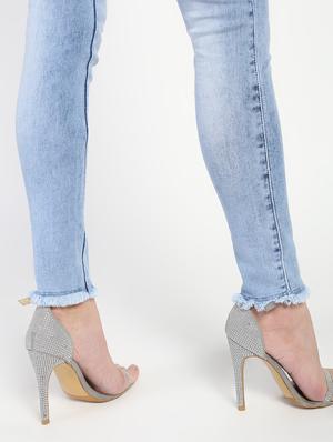 frayed hem stone washed jeans - 16554938 - Standard Image - 6