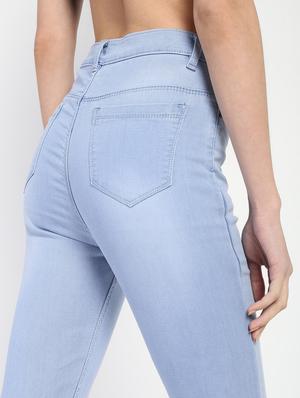 high rise solid jeans - 16554940 - Standard Image - 6