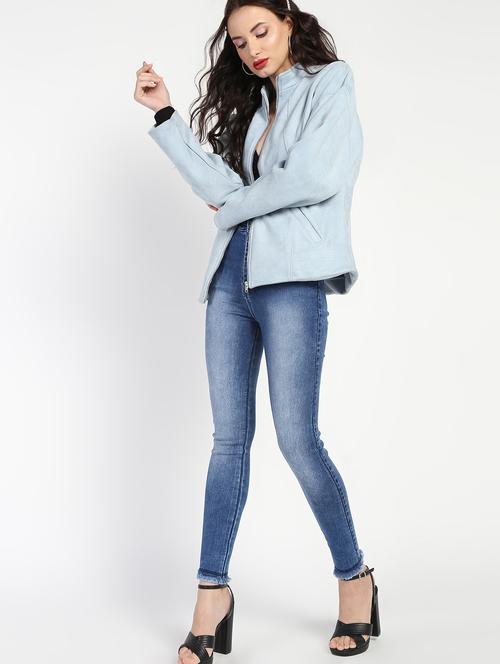 high rise stone washed jeans - 16554942 - Standard Image - 1
