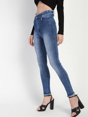 high rise stone washed jeans - 16554942 - Standard Image - 3