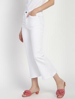 high rise frayed hem jeans - 16554954 - Standard Image - 3