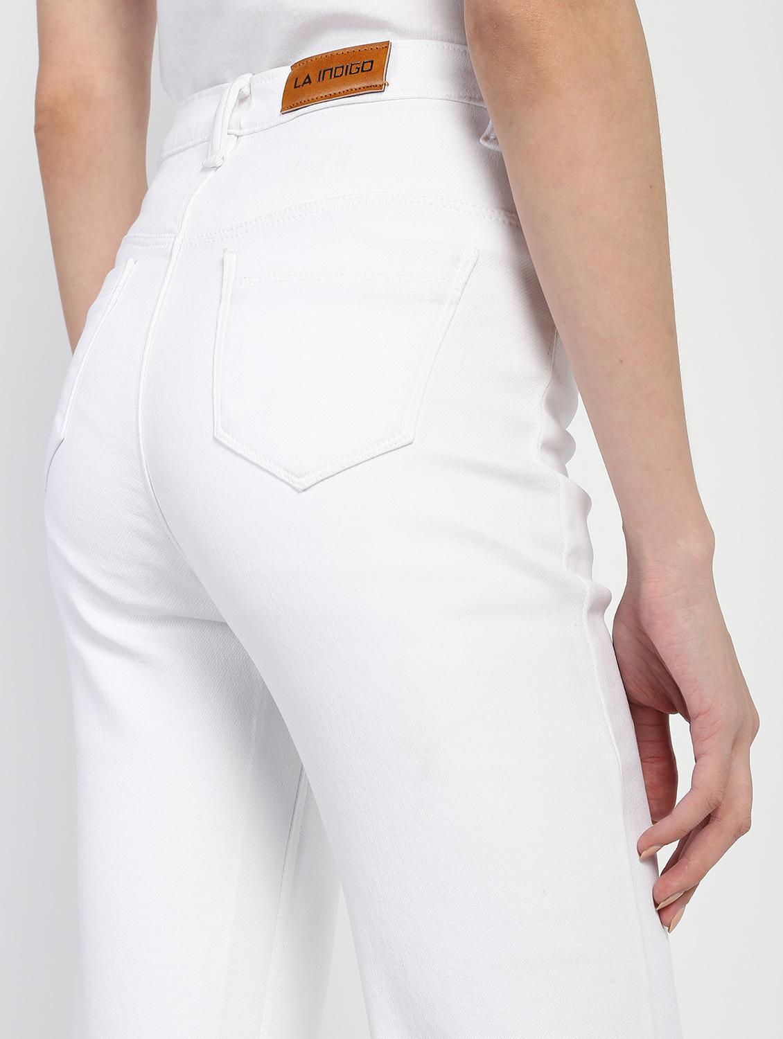 high rise frayed hem jeans - 16554954 - Zoom Image - 6