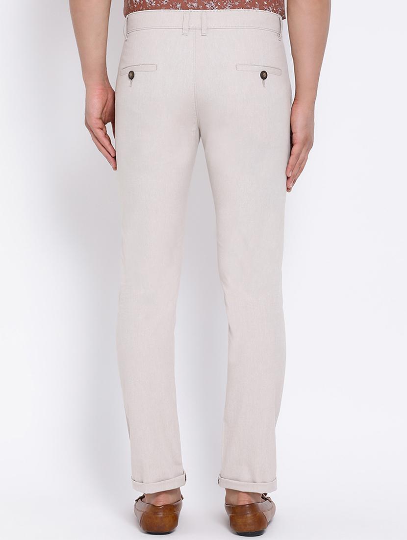off white solid chinos - 16555998 - Zoom Image - 3