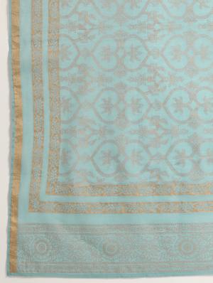 block printed anarkali kurta with dupatta set - 16556746 - Standard Image - 6