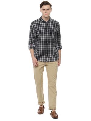 beige solid chinos - 16557638 - Standard Image - 3