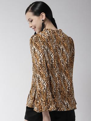 bell sleeved animal print top - 16558129 - Standard Image - 3