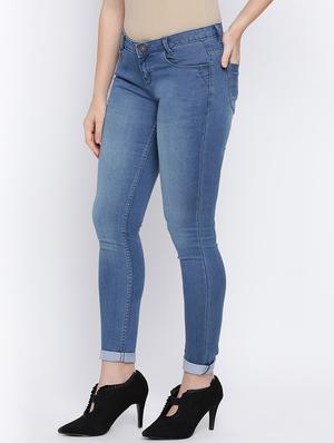 high rise stone washed jeans - 16558561 - Standard Image - 3