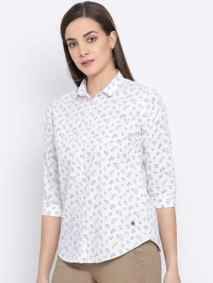 curved hem floral shirt - 16558589 - Standard Image - 3