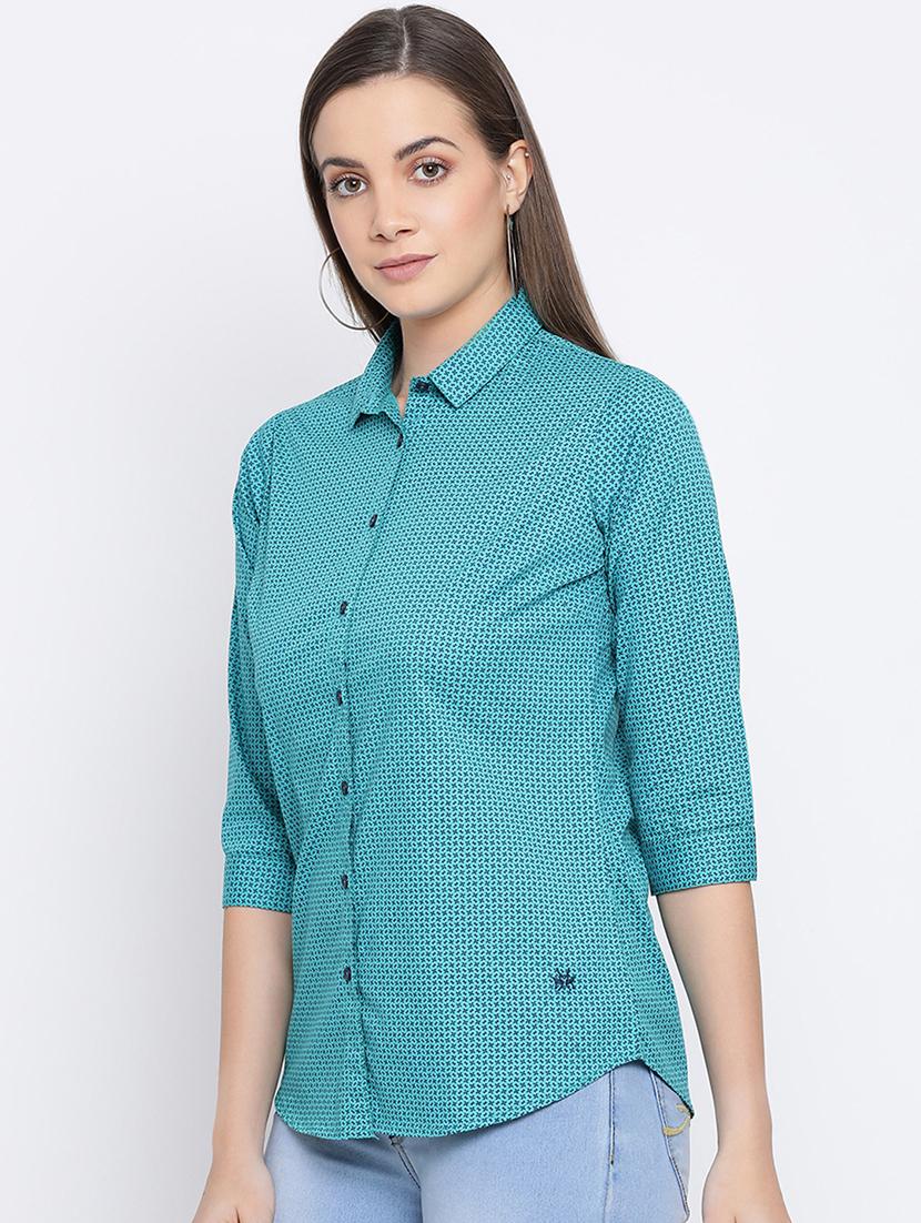 curved hem printed shirt - 16558595 - Zoom Image - 3