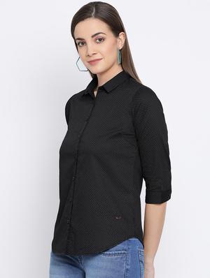 curved hem printed shirt - 16558597 - Standard Image - 3