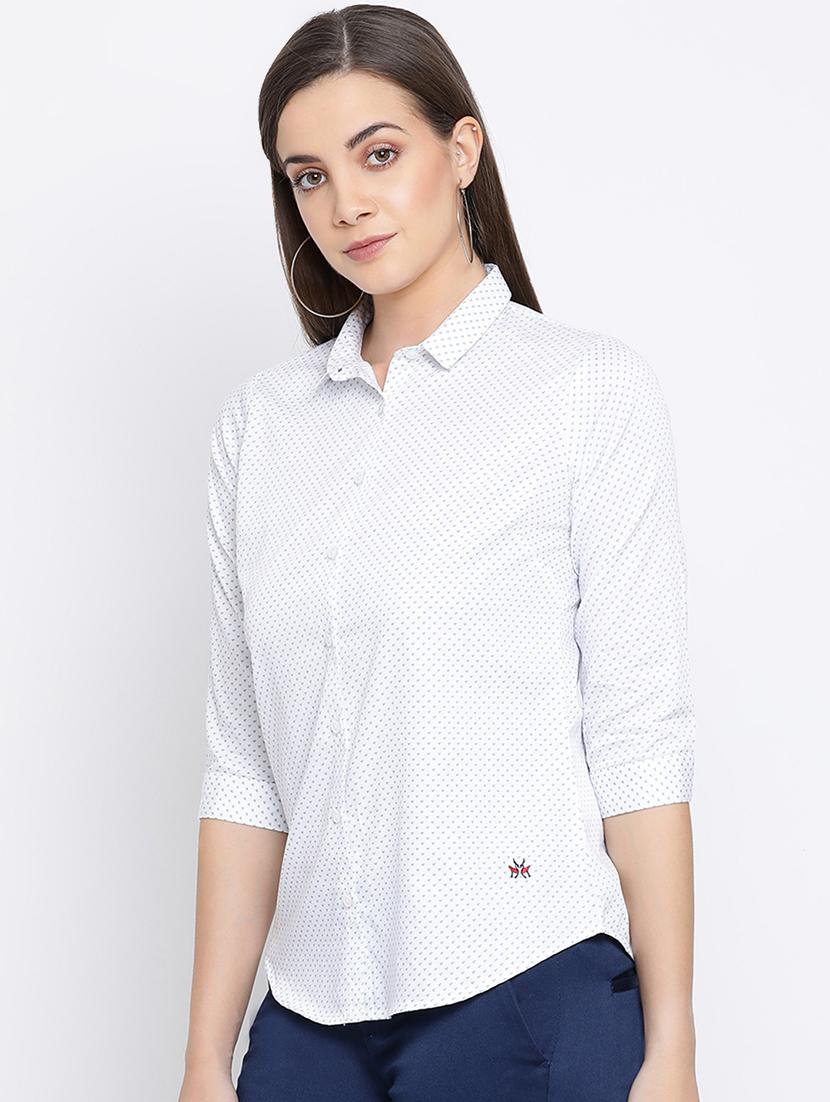 curved hem printed shirt - 16558598 - Zoom Image - 3