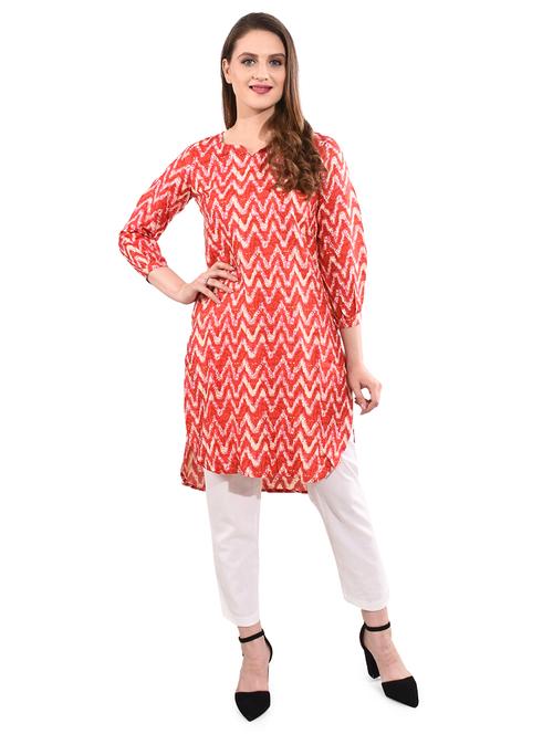 chevron straight kurta - 16559384 - Very Small Image - 1