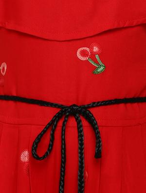 red cotton jump suit - 16559552 - Standard Image - 3