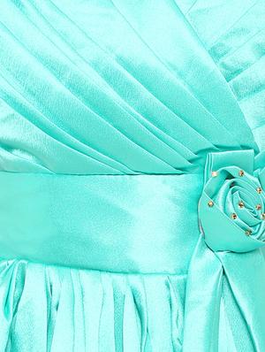 green polyster party gown - 16559605 - Standard Image - 3