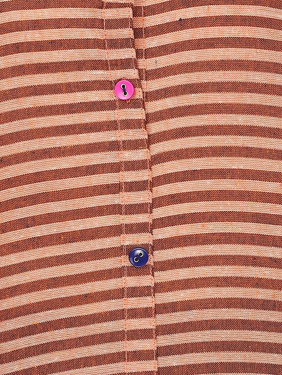 orange cotton regular kurti - 16560270 - Zoom Image - 3