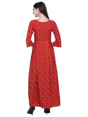 bell sleeved quirky maxi dress - 16561103 - Standard Image - 3
