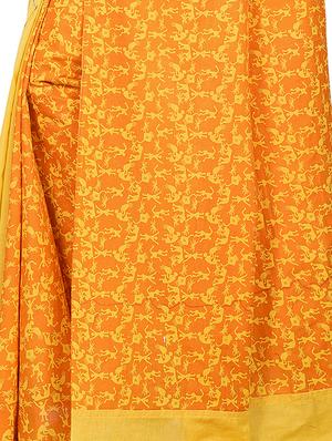 warli printed handloom saree with blouse - 16561502 - Standard Image - 3
