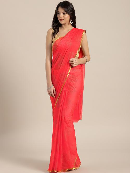floral bordered saree with blouse - 16561528 - Standard Image - 1