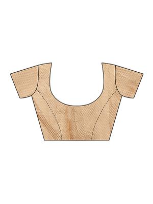 leheriya bordered saree with blouse - 16561534 - Standard Image - 3