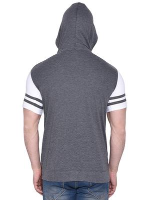 grey color block t-shirt - 16562353 - Standard Image - 3