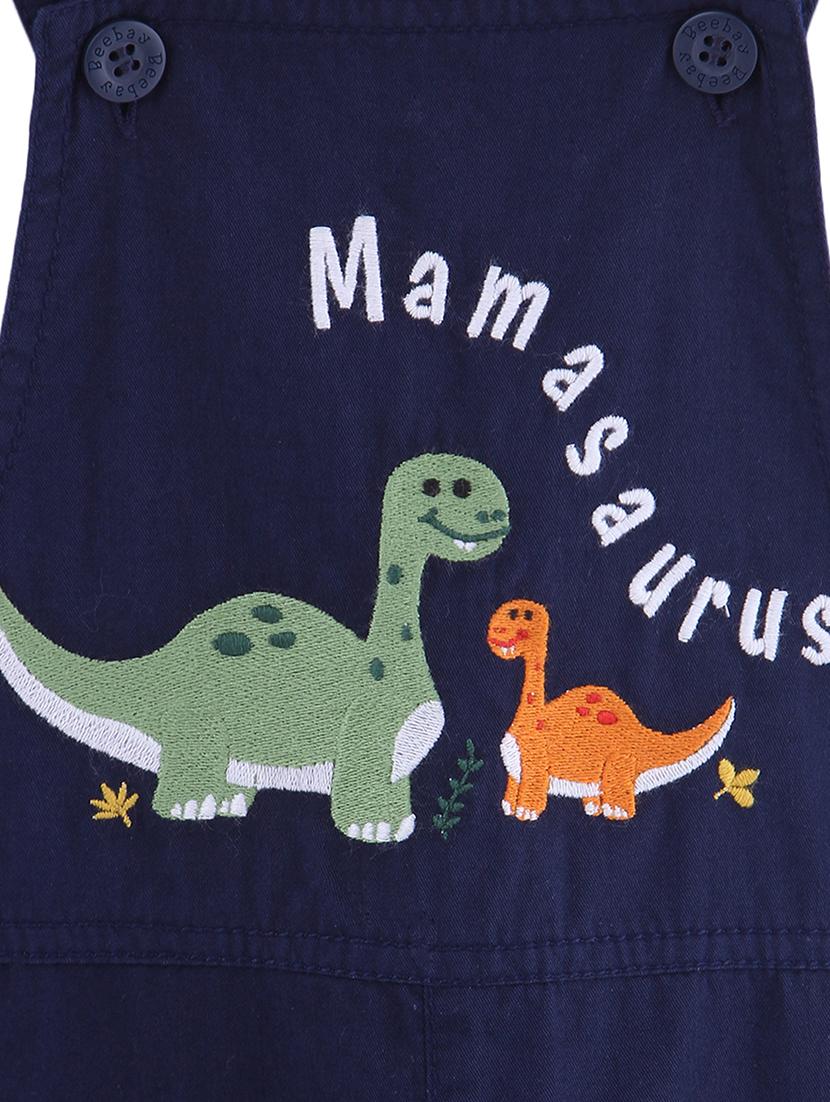 navy blue cotton dungaree - 16563022 - Zoom Image - 3
