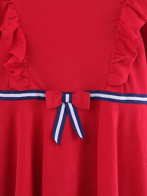 red cotton frock - 16563033 - Standard Image - 3