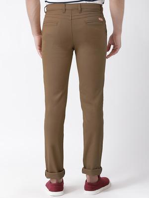 brown solid chinos - 16563198 - Standard Image - 3