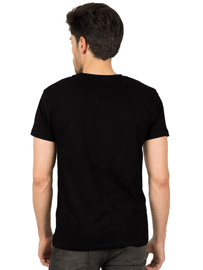 black typographic chest print t-shirt - 16563358 - Zoom Image - 3
