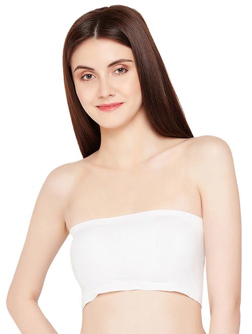 white solid tube bra - 16563419 - Standard Image - 1