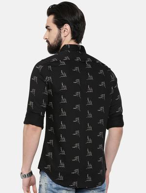 black printed casual shirt - 16563696 - Standard Image - 3