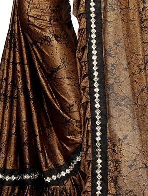 abstract fusion saree with blouse - 16564237 - Standard Image - 3