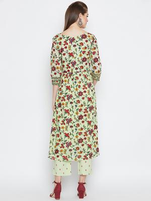 floral kurta palazzo set - 16564274 - Standard Image - 3