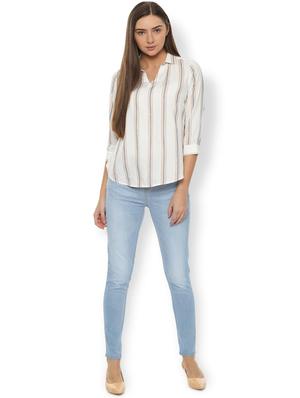 curved hem striped shirt - 16564984 - Standard Image - 3