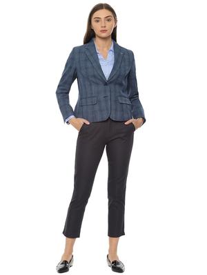 lapel neck checekred blazer - 16565046 - Standard Image - 3