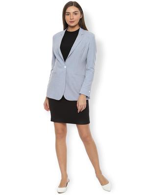 lapel neck long sleeved blazer - 16565048 - Standard Image - 3