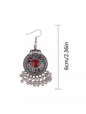 red metal drop earring - 16565265 - Standard Image - 3
