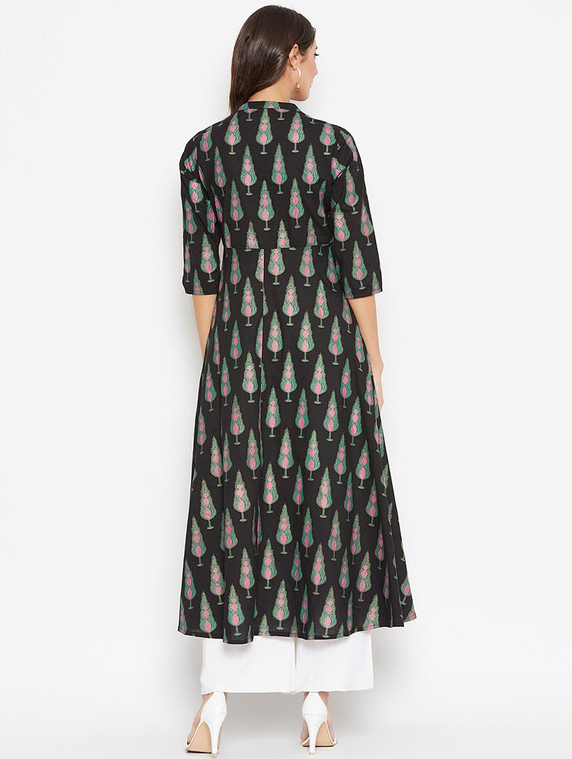 printed flared kurta - 16565634 - Zoom Image - 3