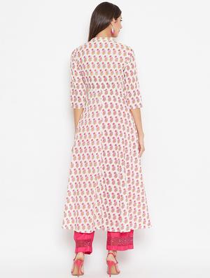 floral a-line kurta - 16565636 - Standard Image - 3