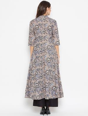 floral a-line kurta - 16565662 - Standard Image - 3