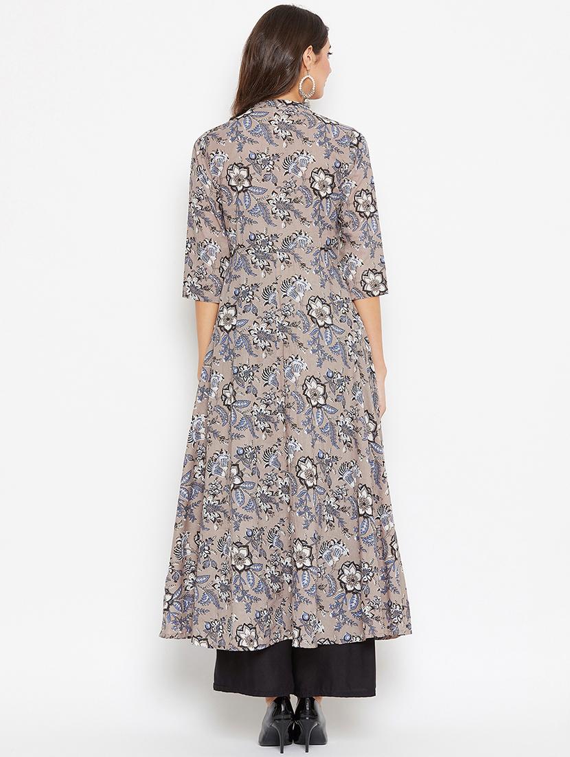 floral a-line kurta - 16565662 - Zoom Image - 3