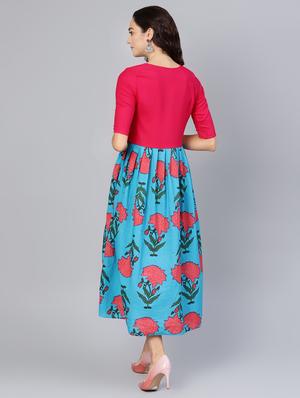 round neck gathered a-line dress - 16565694 - Standard Image - 3