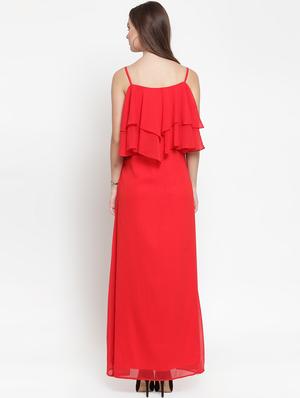 ruffle detail layered maxi dress - 16566356 - Standard Image - 3