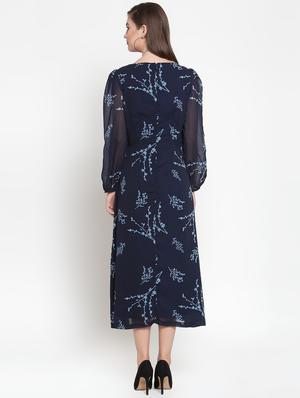 puff sleeved floral a-line dress - 16566357 - Standard Image - 3