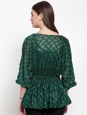 drawstring kimono sleeved top - 16566370 - Standard Image - 3