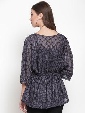 drawstring kimono sleeved top - 16566371 - Standard Image - 3