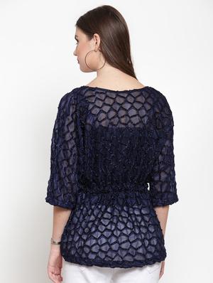 drawstring kimono sleeved top - 16566372 - Standard Image - 3