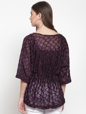 drawstring kimono sleeved top - 16566373 - Standard Image - 3